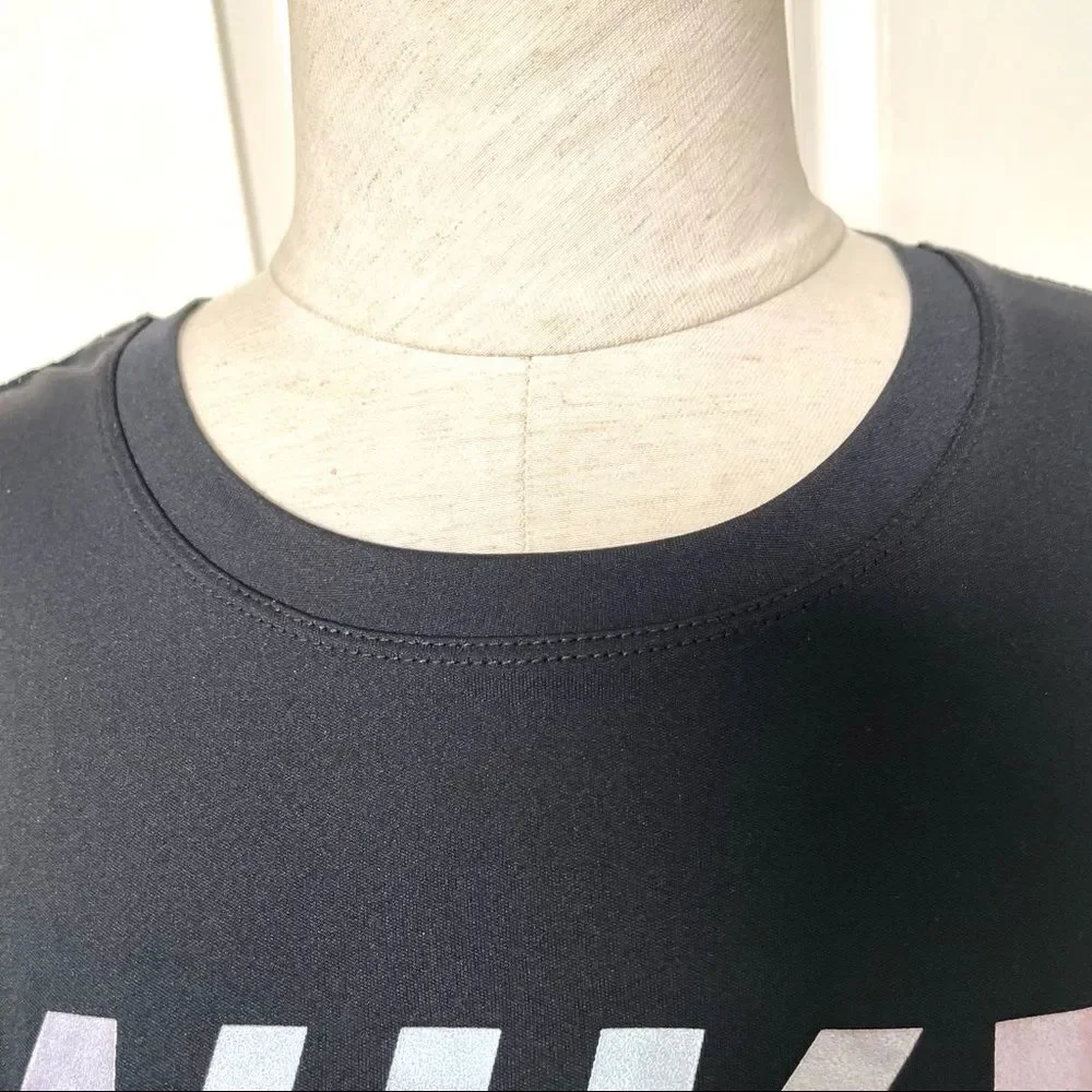 Nike Dri Fit black graphic short sleeved T shirt